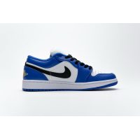 Fake Air Jordan 1 Low Hyper Royal Orange Peel  553558-401