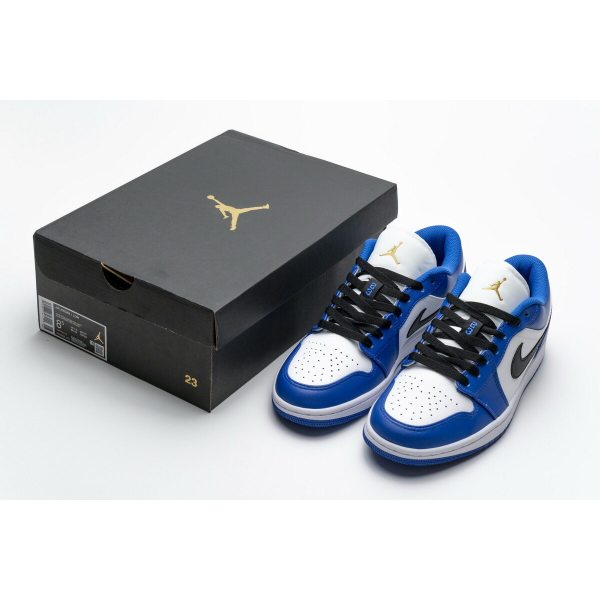 Fake Air Jordan 1 Low Hyper Royal Orange Peel  553558-401