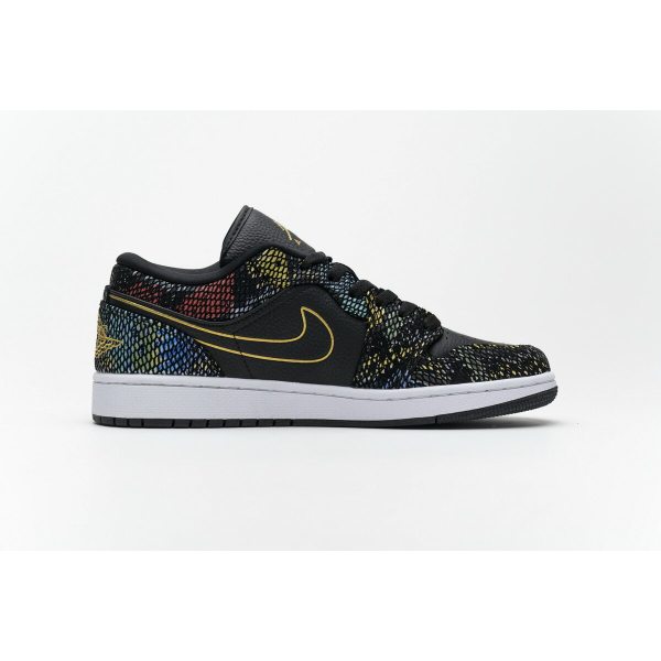 Fake Air Jordan 1 Low Multicolor Snakeskin (2020)  CW5580-001