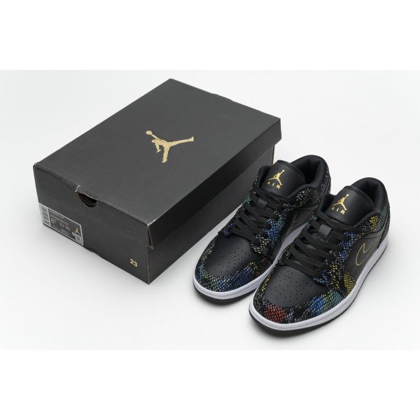 Fake Air Jordan 1 Low Multicolor Snakeskin (2020)  CW5580-001
