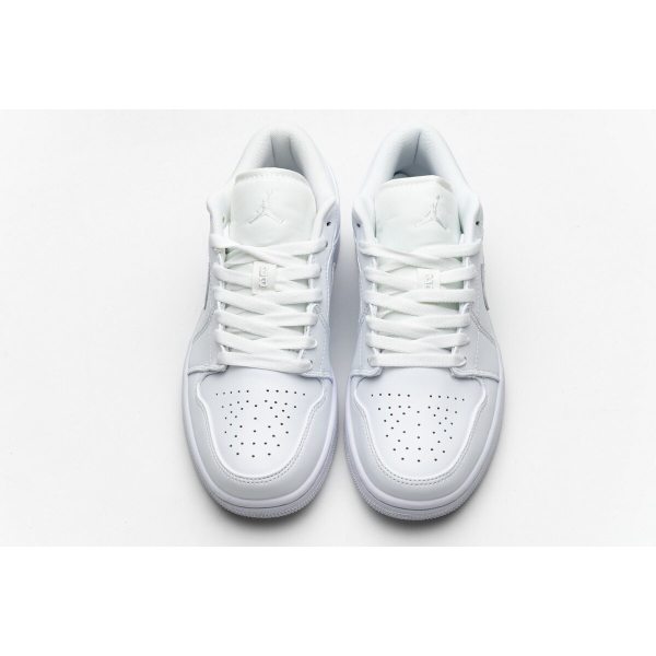 Fake Air Jordan 1 Low White Pure Platnium  553558-170