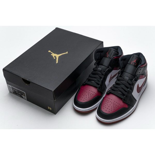 Fake Air Jordan 1 Mid Bred Toe  554724-066