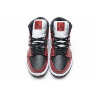 Fake Air Jordan 1 Mid Chicago Black Toe  554724-069