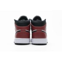 Fake Air Jordan 1 Mid Chicago Black Toe  554724-069