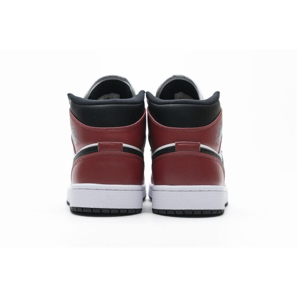 Fake Air Jordan 1 Mid Chicago Black Toe  554724-069