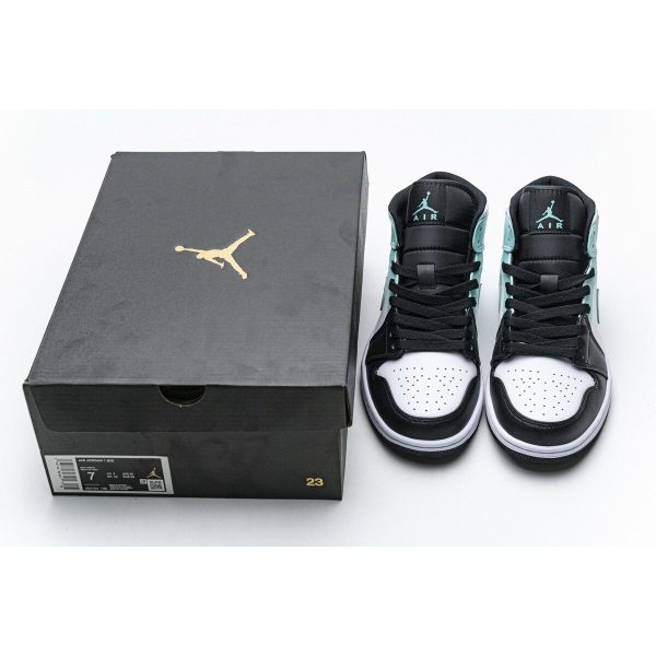 Fake Air Jordan 1 Mid Island Green  554724-132