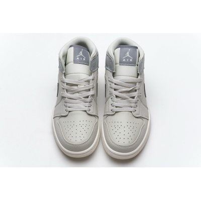 Fake Air Jordan 1 Mid Light Bone Grey Fog  852542-003