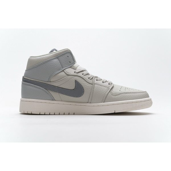 Fake Air Jordan 1 Mid Light Bone Grey Fog  852542-003