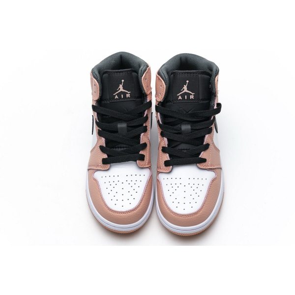 Fake Air Jordan 1 Mid Pink Quartz (GS) 555112-603