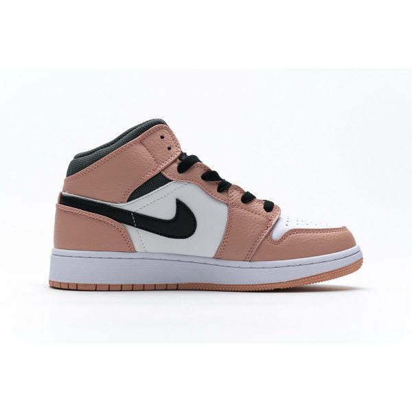 Fake Air Jordan 1 Mid Pink Quartz (GS) 555112-603