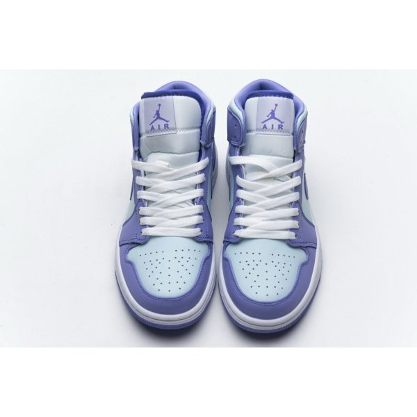 Fake Air Jordan 1 Mid Purple Aqua (GS)  554724-116
