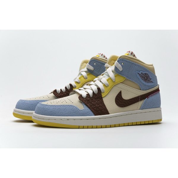Fake Air Jordan 1 Mid SE Fearless Maison Chateau Rouge  CU2803-200