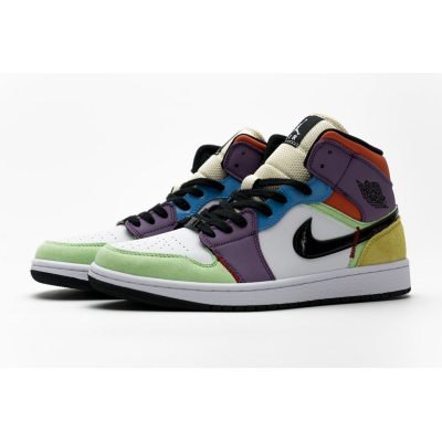 Fake Air Jordan 1 Mid SE Multi-Color (W)  CW1140-100