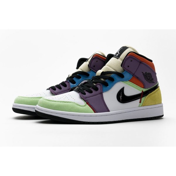 Fake Air Jordan 1 Mid SE Multi-Color (W)  CW1140-100