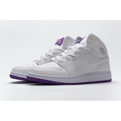 Fake Air Jordan 1 Mid SE White Fuchsia Blast  555112-100