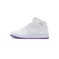 Fake Air Jordan 1 Mid SE White Fuchsia Blast  555112-100