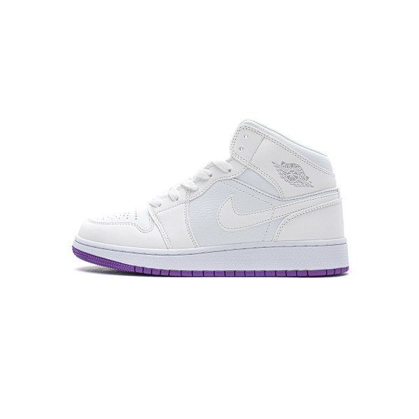 Fake Air Jordan 1 Mid SE White Fuchsia Blast  555112-100