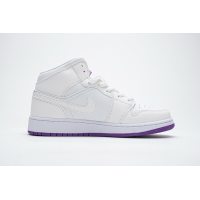 Fake Air Jordan 1 Mid SE White Fuchsia Blast  555112-100