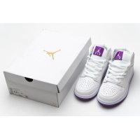 Fake Air Jordan 1 Mid SE White Fuchsia Blast  555112-100