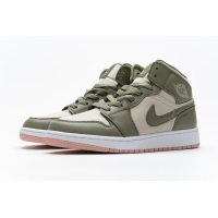 Fake Air Jordan 1 Mid Trooper Bleached Coral (GS)  555112-225