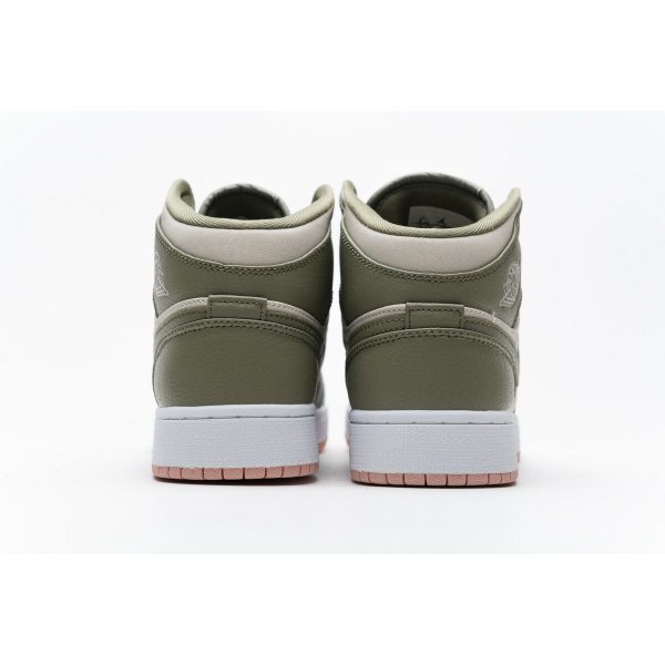 Fake Air Jordan 1 Mid Trooper Bleached Coral (GS)  555112-225