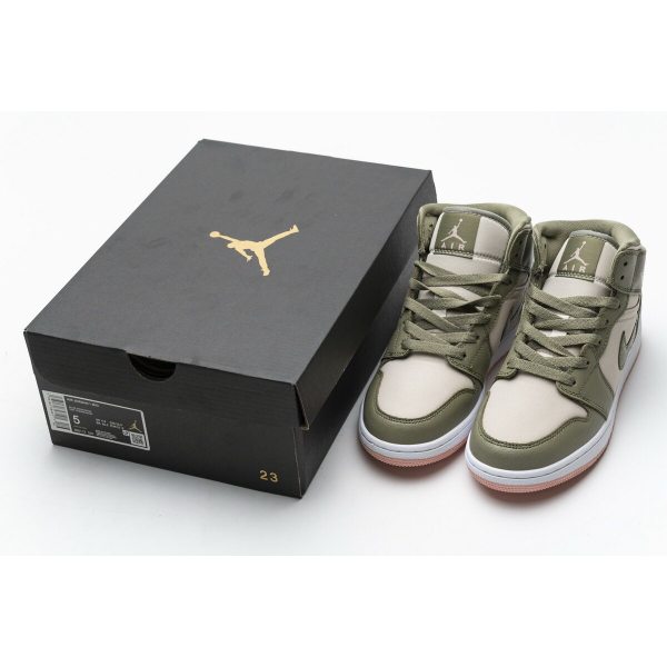 Fake Air Jordan 1 Mid Trooper Bleached Coral (GS)  555112-225