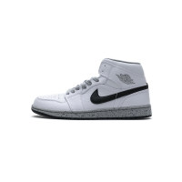 Fake Air Jordan 1 Mid White Cement (GS)  554725-115