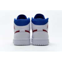 Fake Air Jordan 1 Mid White Red Royal   BQ6472-164