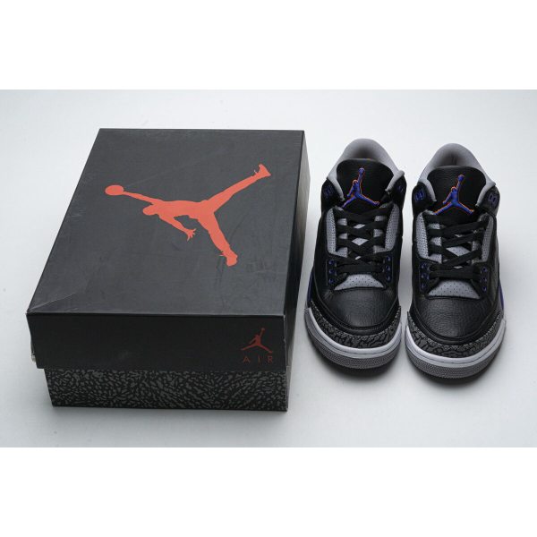 Fake Air Jordan 3 Retro Black Court Purple CT8532-050