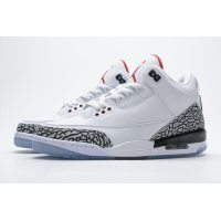 Fake Air Jordan 3 Retro Free Throw Line White Cement 923096-101