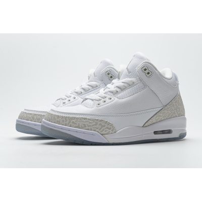 Fake Air Jordan 3 Retro Pure White (2018) 136064-111