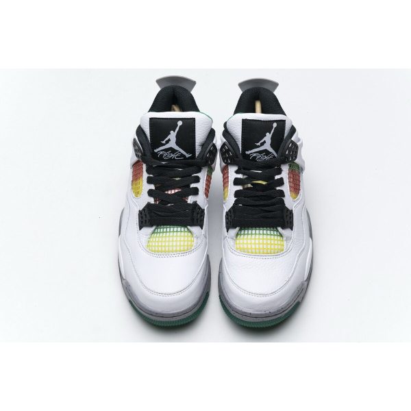 Fake Air Jordan 4 Retro Lucid Green Rasta (W) AQ9129-100