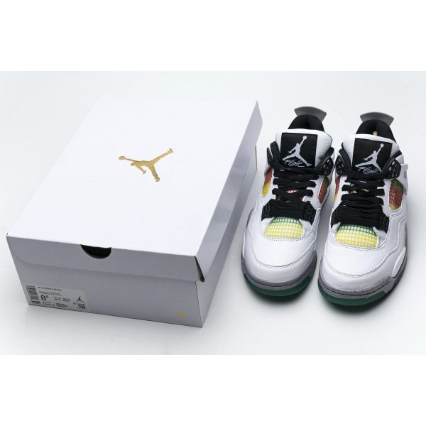 Fake Air Jordan 4 Retro Lucid Green Rasta (W) AQ9129-100