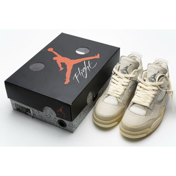 Fake Air Jordan 4 Retro Off-White Sail (W) CV9388-100