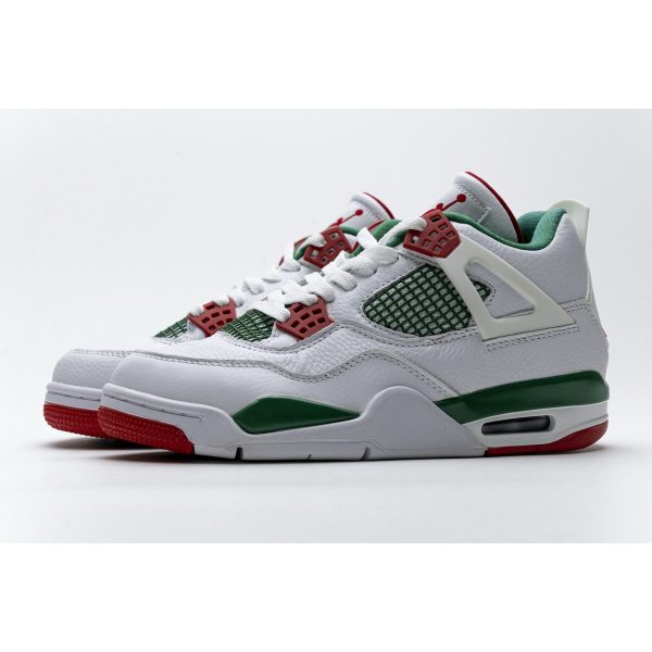 Fake Air Jordan 4 Retro White Green Red AQ3816-063
