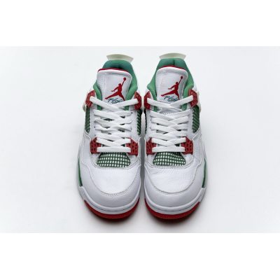 Fake Air Jordan 4 Retro White Green Red AQ3816-063