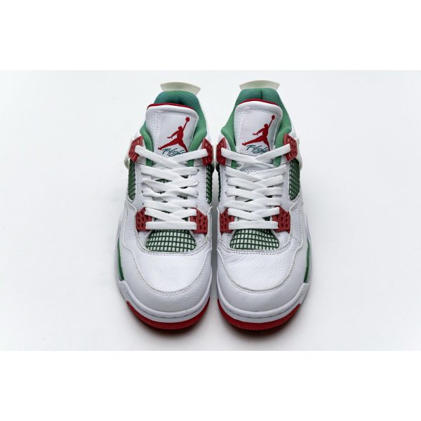 Fake Air Jordan 4 Retro White Green Red AQ3816-063