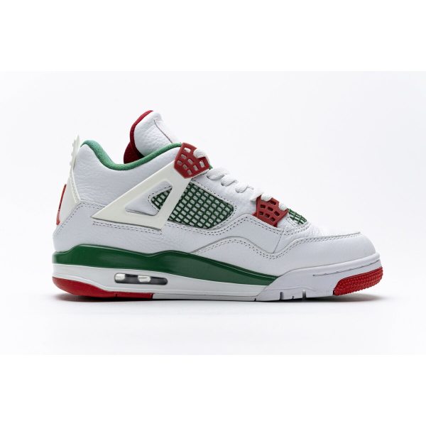 Fake Air Jordan 4 Retro White Green Red AQ3816-063