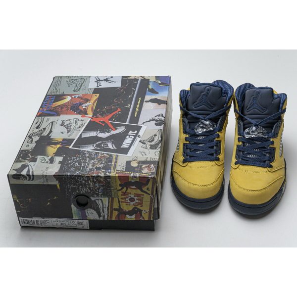 Fake Air Jordan 5 Retro Michigan (2019) CQ9541-704