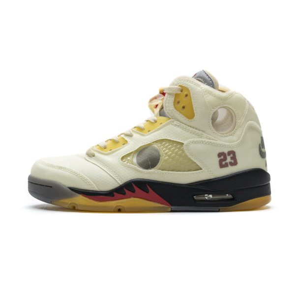 Fake Air Jordan 5 Retro OFF-WHITE Sail DH8565-100