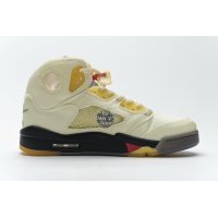 Fake Air Jordan 5 Retro OFF-WHITE Sail DH8565-100