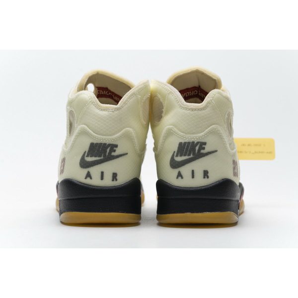 Fake Air Jordan 5 Retro OFF-WHITE Sail DH8565-100