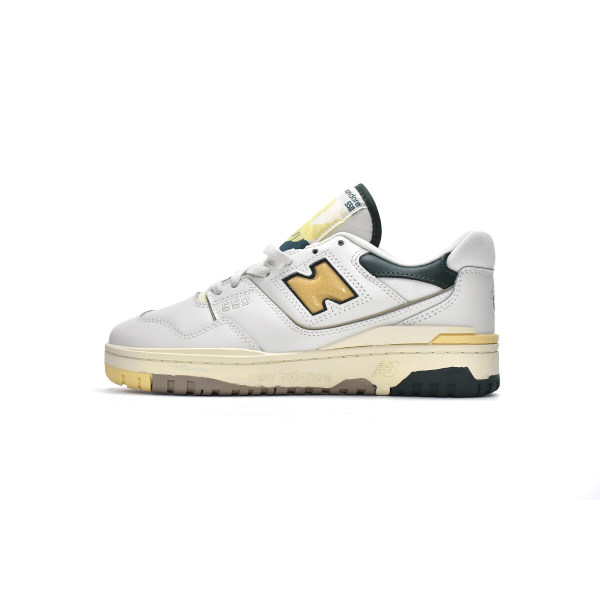 Fake BB550A2 Aim&#233; Leon Dore x New Balance 550 Green Yellow