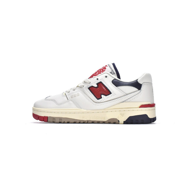 Fake BB550A3 Aim&#233; Leon Dore x New Balance 550 White Red Navy