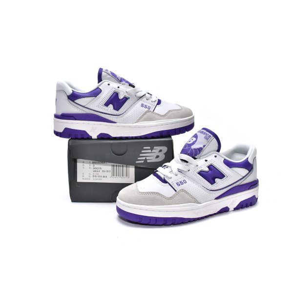 Fake BB550WR1 New Balance 550 White Purple