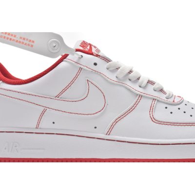 Fake Nike Air Force 1 Low Contrast Stitch Red CV1724-100