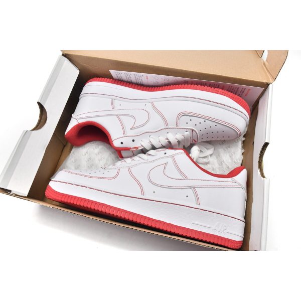 Fake Nike Air Force 1 Low Contrast Stitch Red CV1724-100