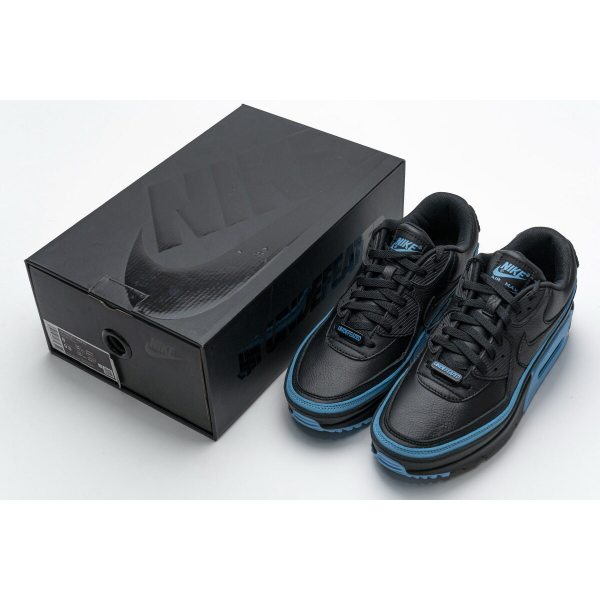 Fake Nike Air Max 90 Undefeated Black Blue Fury CJ7197-002