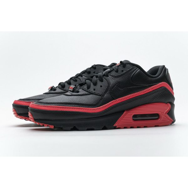 Fake Nike Air Max 90 Undefeated Black Solar Red CJ7197-003