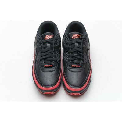 Fake Nike Air Max 90 Undefeated Black Solar Red CJ7197-003